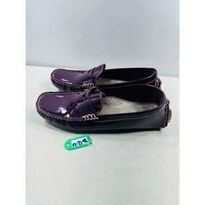Cole Haan purple patent leather penny loafer shoes size 9B